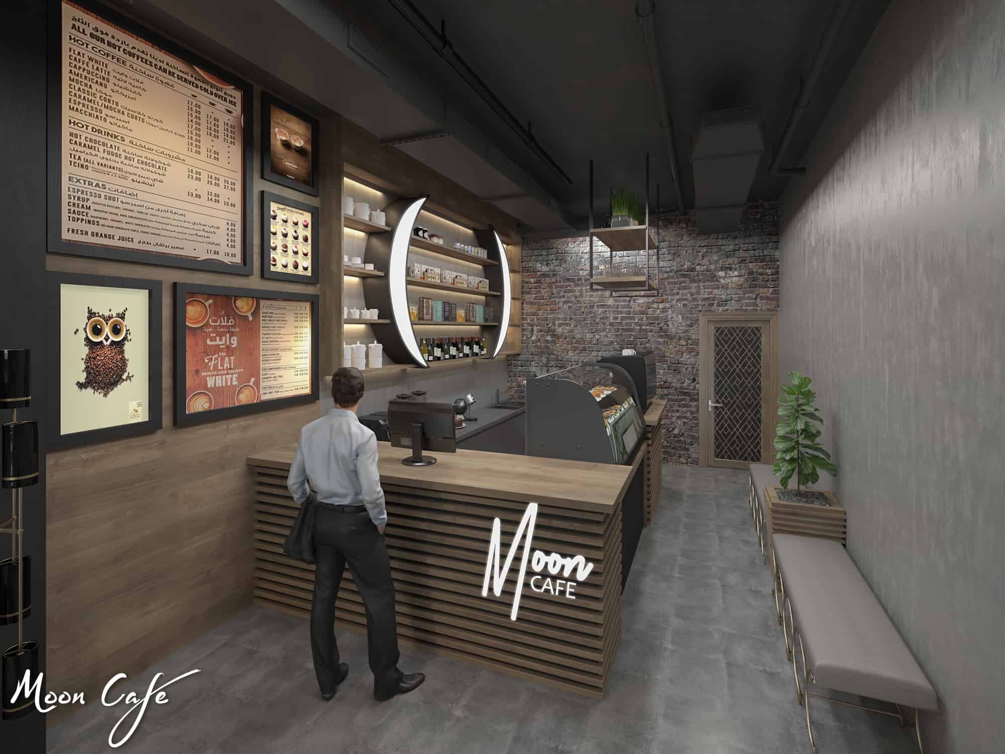 Moon Cafe Interior Designio