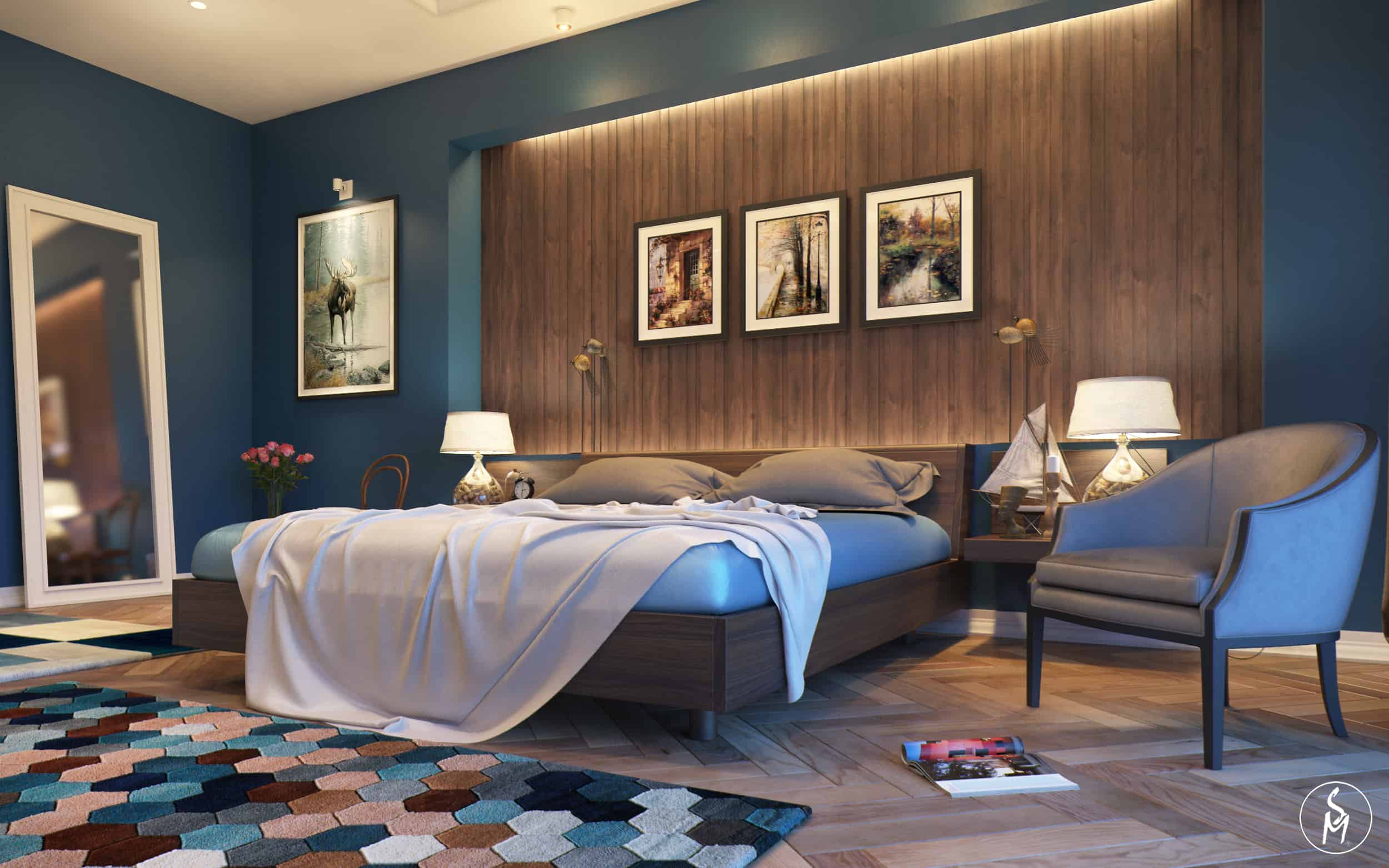 Wooden Bedroom | Interior Designio