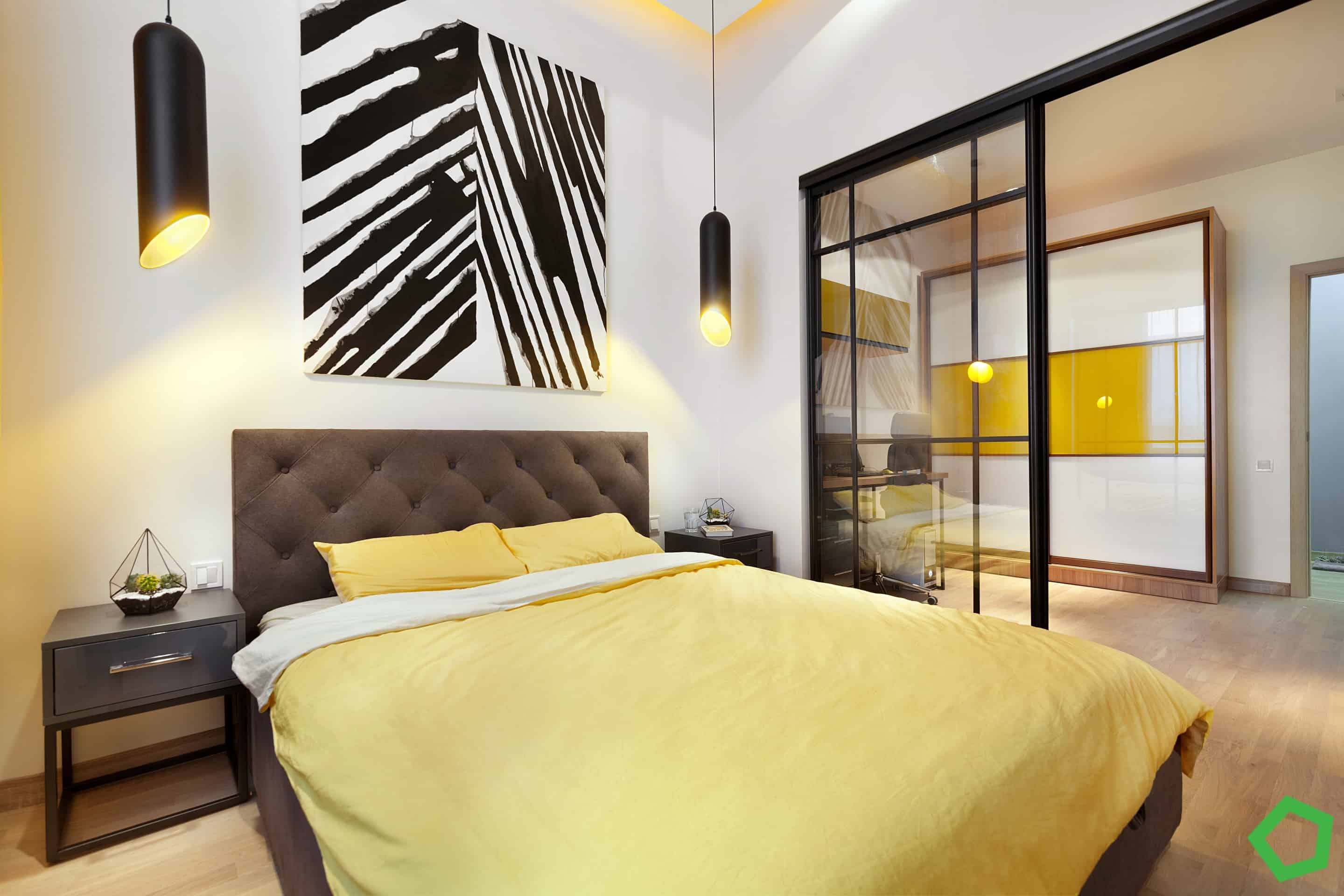 Yellow apartment Interior Designio