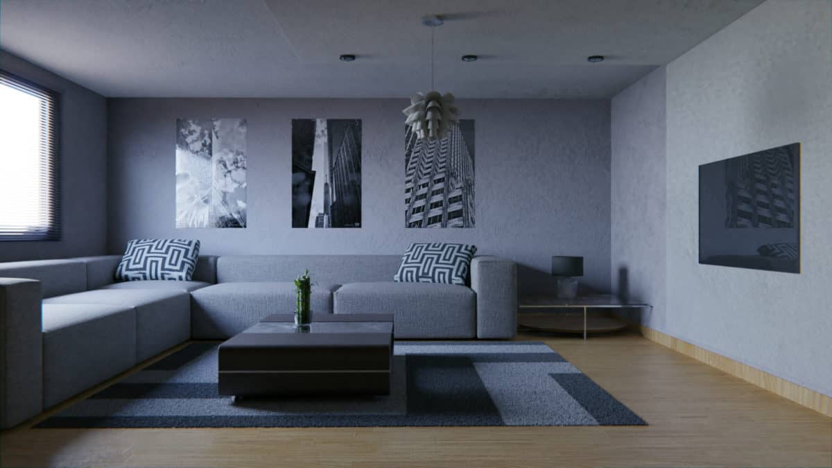 Concrete Living Room