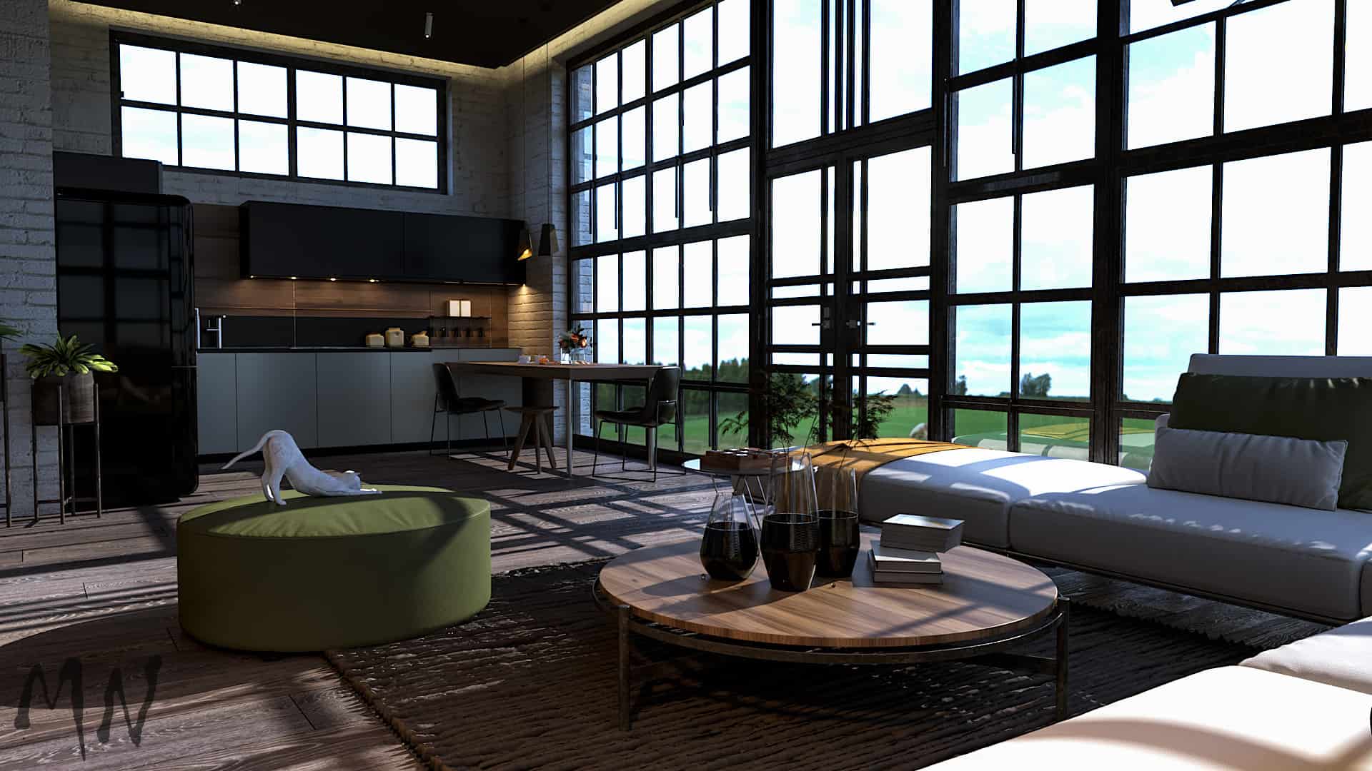 Studio loft apartment Interior Designio